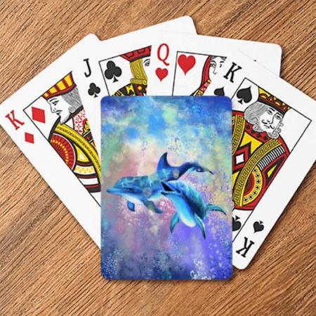 Dolphins Design Customized Photo Printed Playing Cards