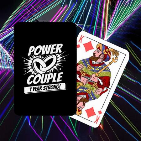 Power Couple Design Customized Photo Printed Playing Cards