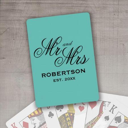 Mr and Mrs Couple Customized Photo Printed Playing Cards