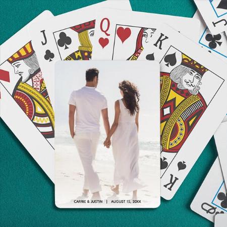 Mr and Mrs Wedding Photo Customized Photo Printed Playing Cards