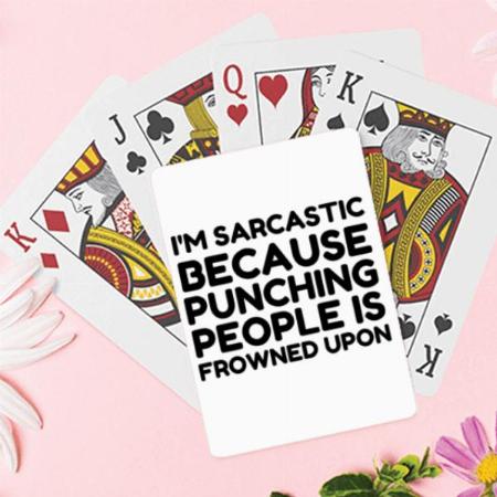 Funny Quote Design Customized Photo Printed Playing Cards