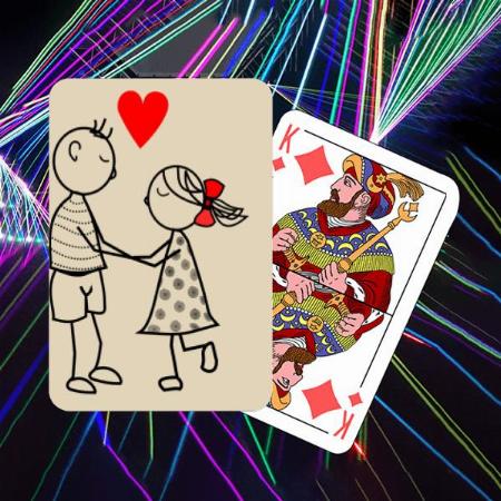 Couple Cute Cartoon Design Customized Photo Printed Playing Cards