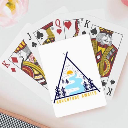 Adventure Awaits Customized Photo Printed Playing Cards