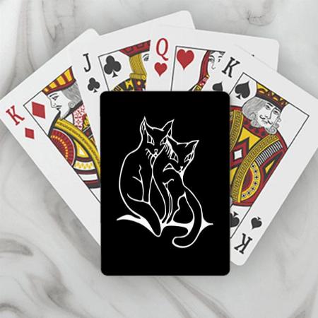 Couple Cat Design Customized Photo Printed Playing Cards