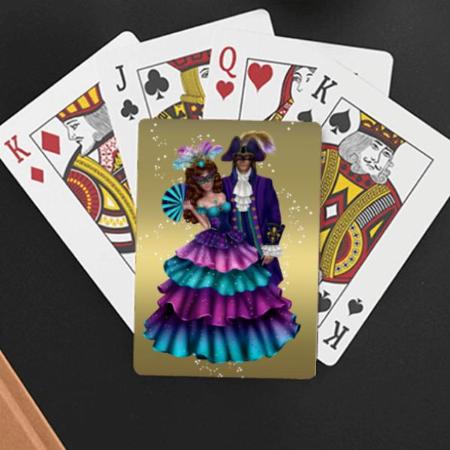 Doll Couple Design Customized Photo Printed Playing Cards