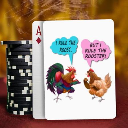 Funny Quote Design Customized Photo Printed Playing Cards