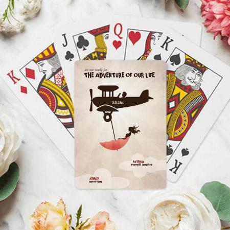 The Adventure of Our Life Wedding Customized Photo Printed Playing Cards