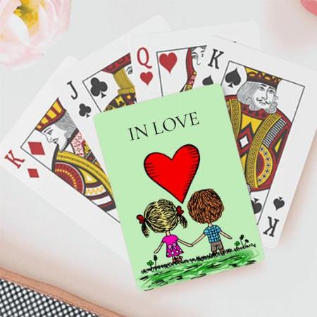 Adorabele Cute Couple Customized Photo Printed Playing Cards