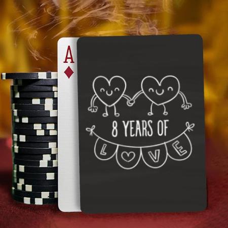 8 Year of Love Customized Photo Printed Playing Cards