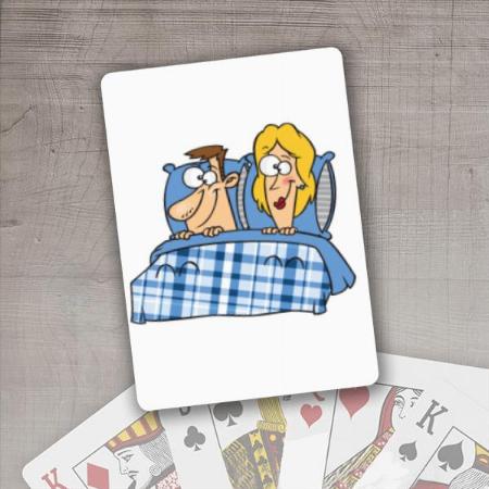 Cartoon Couple Design Customized Photo Printed Playing Cards