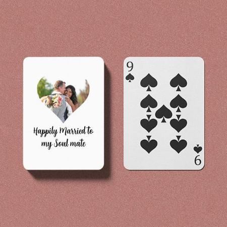 Modern Couple Photo Customized Photo Printed Playing Cards