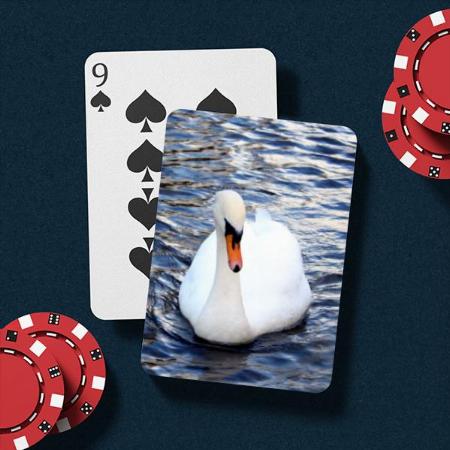 Mute Swan Design Customized Photo Printed Playing Cards