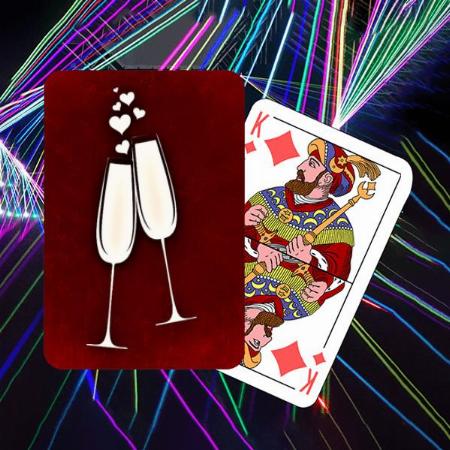 Wine Glass Design Customized Photo Printed Playing Cards