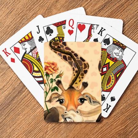 Giraffe Design Customized Photo Printed Playing Cards