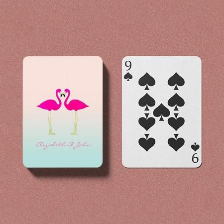 Flamingos Design Customized Photo Printed Playing Cards