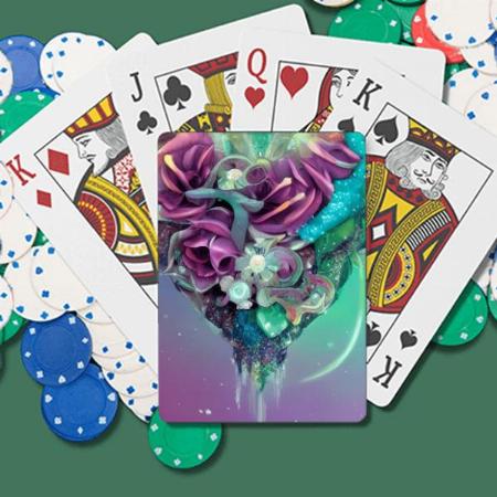 Floral Design Customized Photo Printed Playing Cards