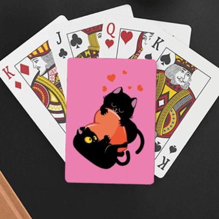 Couple Cat Design Customized Photo Printed Playing Cards