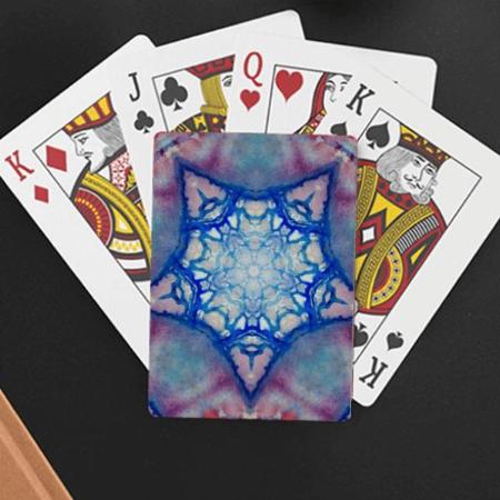 Blue Star Design Customized Photo Printed Playing Cards