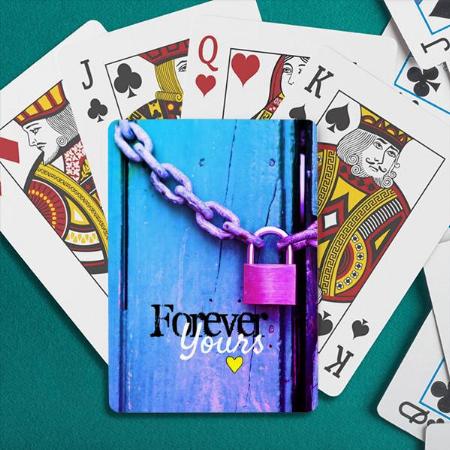 Forever Yours Customized Photo Printed Playing Cards