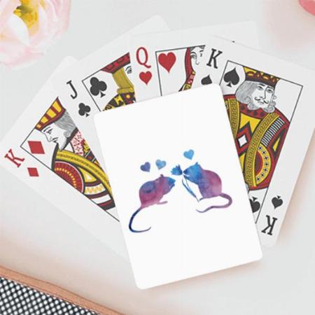 Couple Rat Design Customized Photo Printed Playing Cards