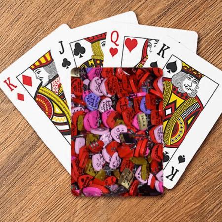 Multiple Heart Design Customized Photo Printed Playing Cards