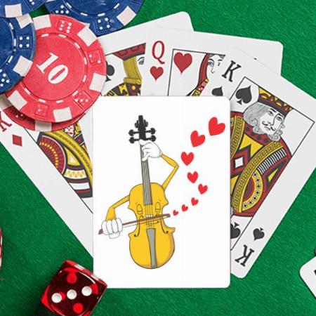 Music Instrumental Design Customized Photo Printed Playing Cards