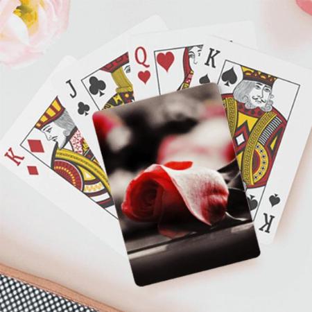 Rose Design Customized Photo Printed Playing Cards
