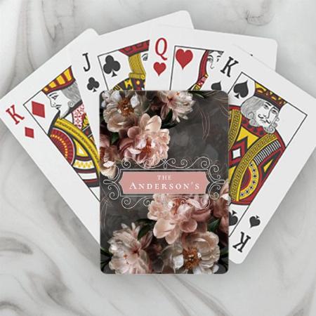 Floral Design Customized Photo Printed Playing Cards