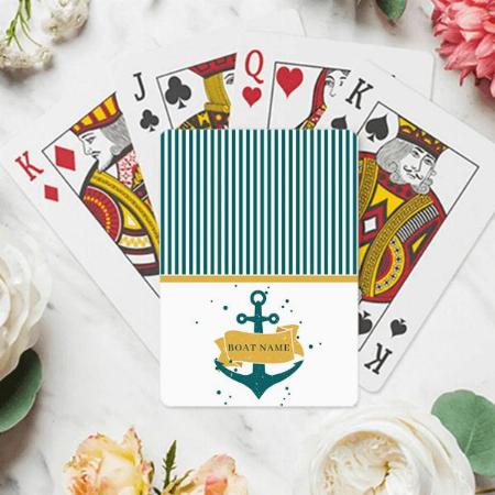 Navy Design Customized Photo Printed Playing Cards