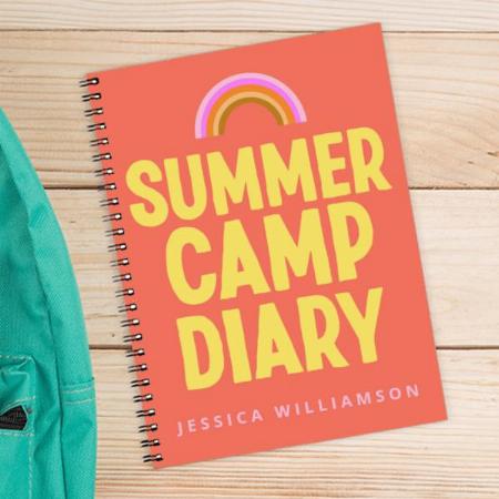 Summer Camp Diary Design Customized Photo Printed Notebook