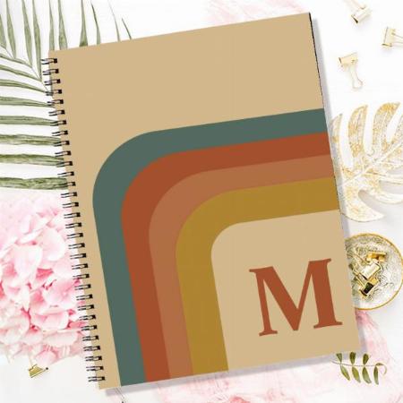 Watercolor Line Art Design Customized Photo Printed Notebook