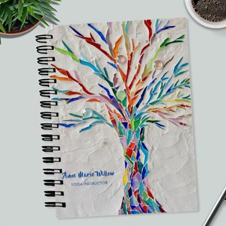 Abstract Tree Design Customized Photo Printed Notebook
