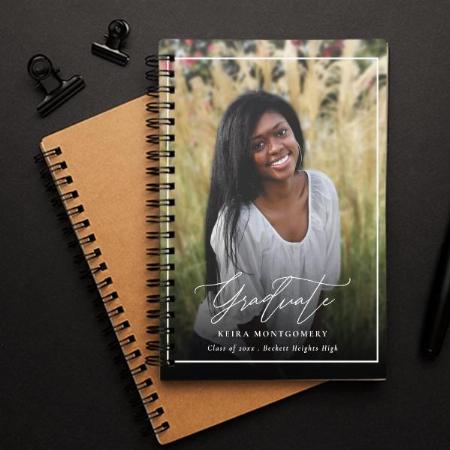 Elegant Graduate Photo  Customized Photo Printed Notebook