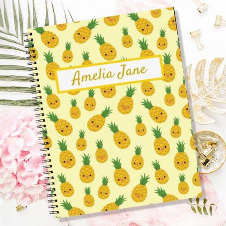 Pineapple Printed Design Customized Photo Printed Notebook