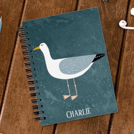 Cute Seagull Design Customized Photo Printed Notebook