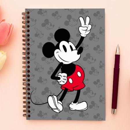 Classic Mickey Mouse Design Customized Photo Printed Notebook