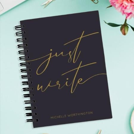 Modern Just Write Customized Photo Printed Notebook