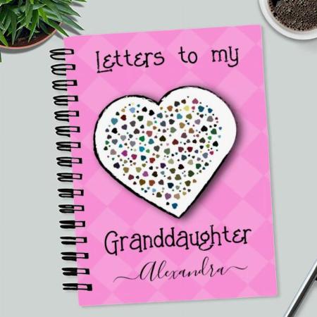 Pink Letters to my Granddaughter Customized Photo Printed Notebook
