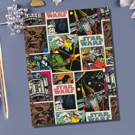 Classic Star Wars Comic Pattern Customized Photo Printed Notebook