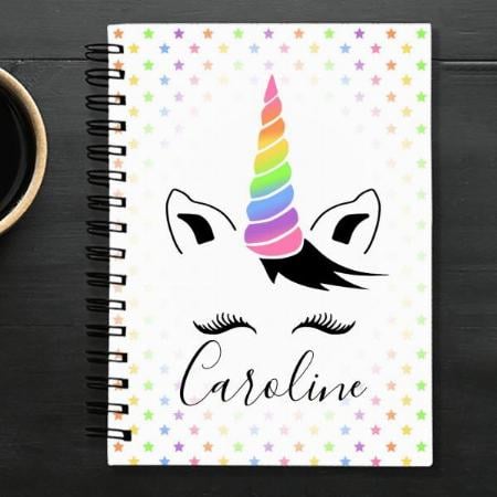 Pretty Pastel Unicorn Customized Photo Printed Notebook
