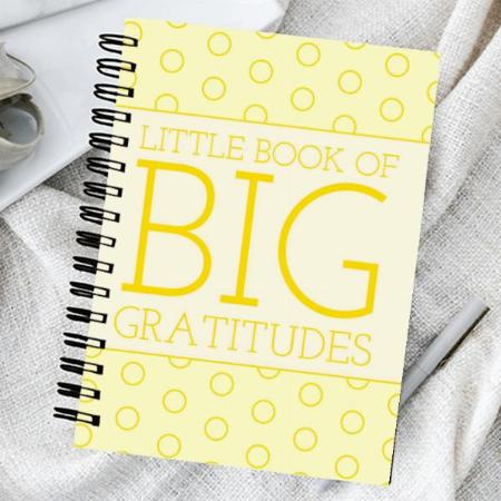 Yellow Circle Gratitude Design  Customized Photo Printed Notebook