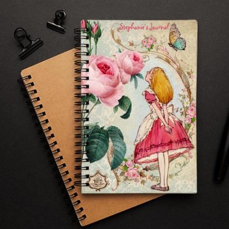 Alice in Wonderland Customized Photo Printed Notebook