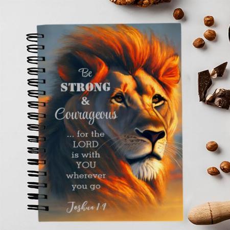 Be Strong Courageous Inspirational Quotes Customized Photo Printed Notebook