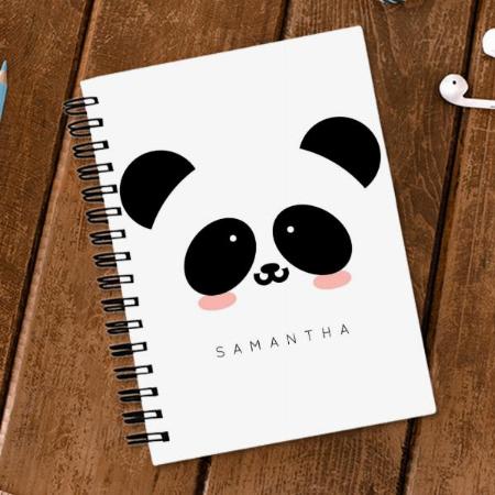 Cute Kawaii Panda Design Customized Photo Printed Notebook