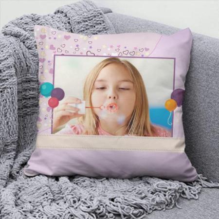 Balloon with Multiple Heart Design Customized Photo Printed Cushion