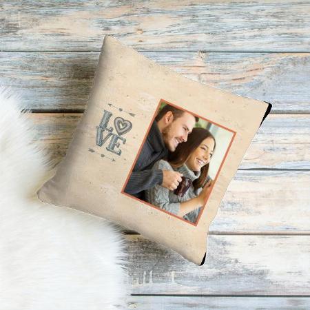 Love Couple Design Customized Photo Printed Cushion