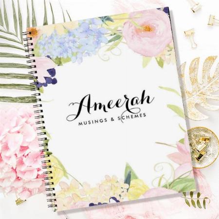 Pastel Spring Flowers Customized Photo Printed Notebook