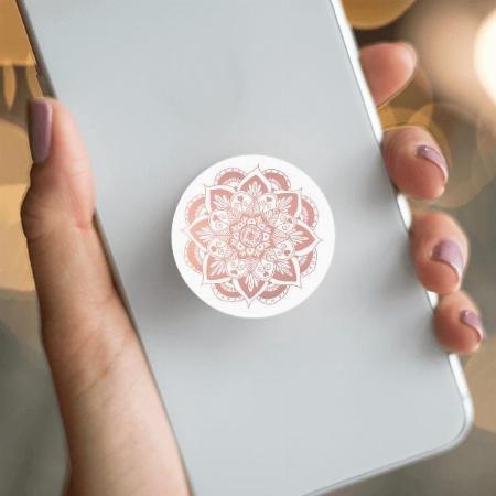Beautiful Flower Rose Gold Customized Printed Phone Grip Holder Sockets