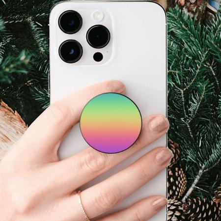 Deep Rainbow Gradient Customized Printed Phone Grip Holder Sockets