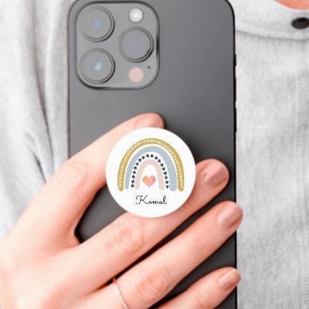 Boho Watercolor Rainbow Customized Printed Phone Grip Holder Sockets